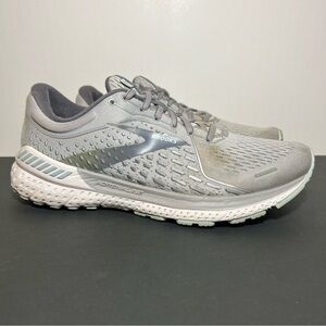 Womens BROOKS Adrenaline GTS 21 Gray Running Shoes / Size 9
